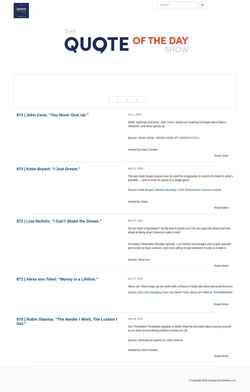 Skjermdump quoteofthedayshow.libsyn.com