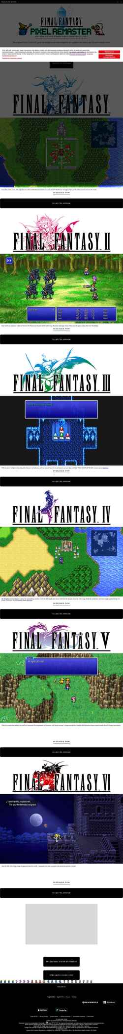 Zrzut ekranu finalfantasypixelremaster.square-enix-games.com