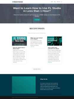 Captura de tela productionden.com