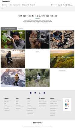 Captura de pantalla learnandsupport.getolympus.com