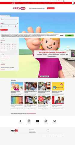 Screenshot kvb.koeln