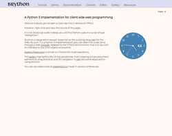 Screenshot brython.info