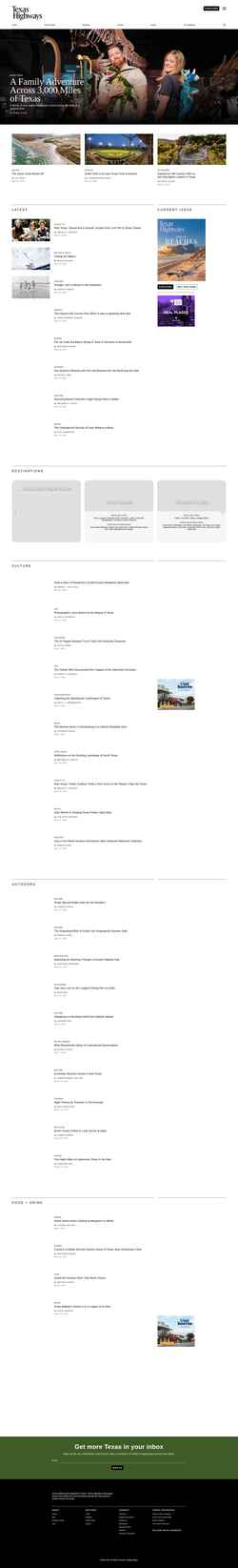 Schermafbeelding texashighways.com