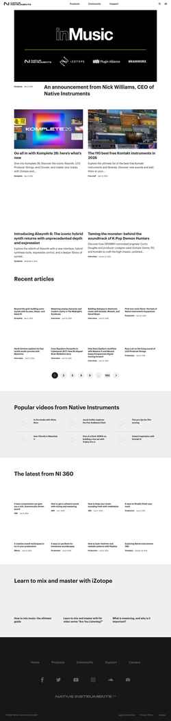 Screenshot blog.native-instruments.com