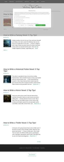 Snímek obrazovky writingtipsoasis.com
