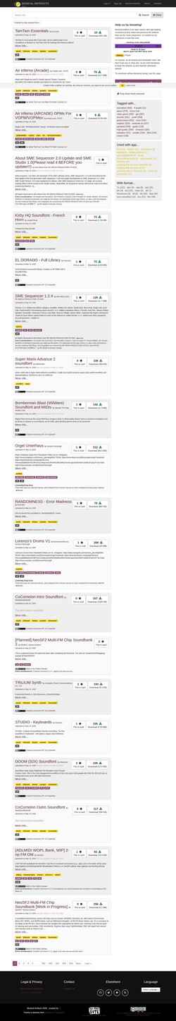Schermata musical-artifacts.com