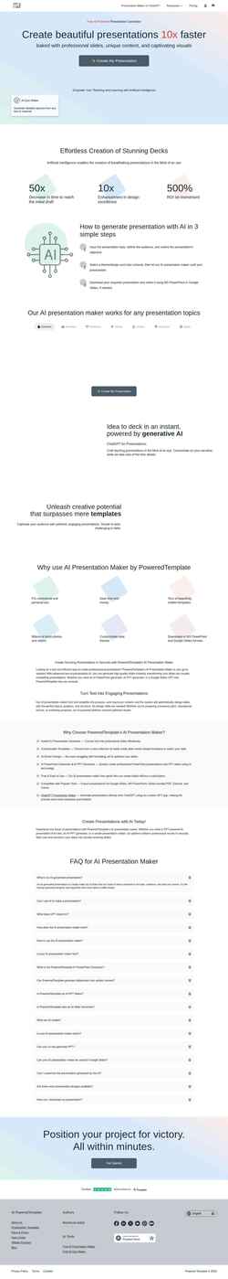Képernyőkép ai.poweredtemplate.com