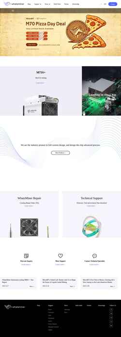 Снимак екрана whatsminer.com