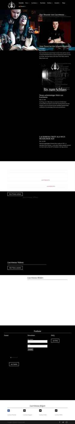 Екранна снимка lacrimosa.com