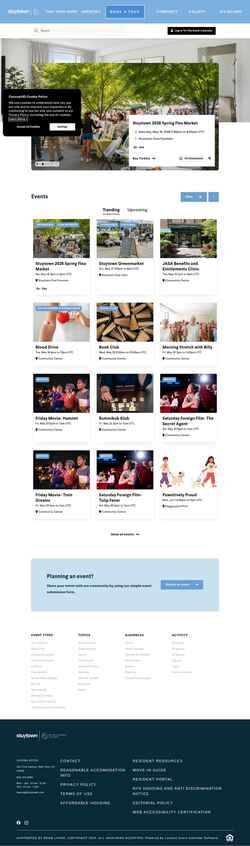 Captura de pantalla events.stuytown.com