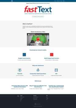 Screenshot fasttext.cc