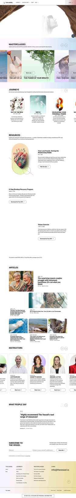 Skærmbillede thevessel.io