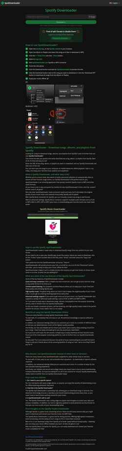 Skærmbillede spotidownloader.com