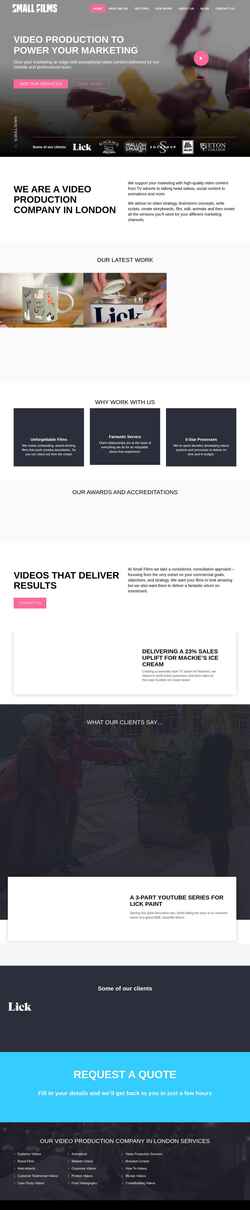 Screenshot smallfilms.com