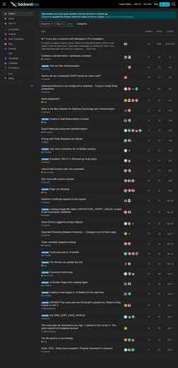 Ekraanipilt support.backendless.com