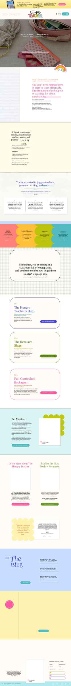 Zrzut ekranu thehungryteacherblog.com
