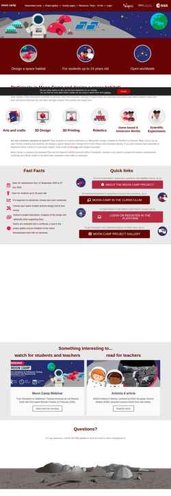 Captura de tela mooncampchallenge.org