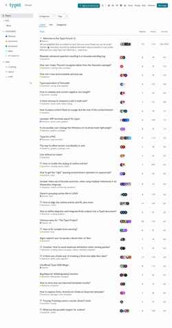 Schermata forum.typst.app
