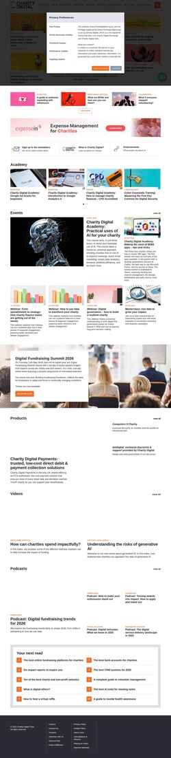 Στιγμιότυπο οθόνης charitydigital.org.uk