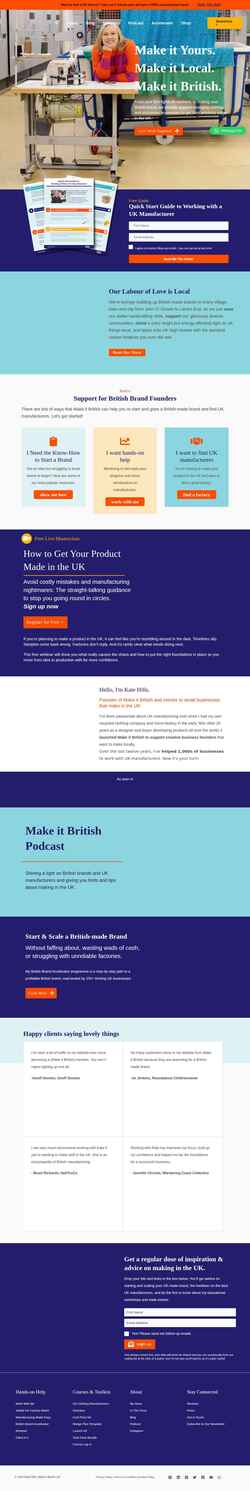 Captura de pantalla makeitbritish.co.uk
