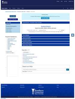 Skærmbillede libguides.southernct.edu