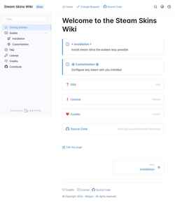 Снимак екрана steamskins.pages.dev
