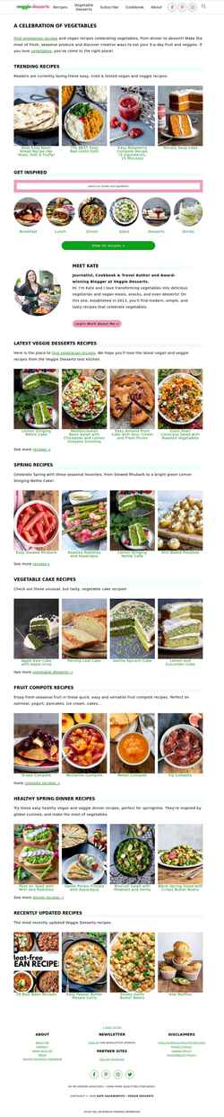 Ekran görüntüsü veggiedesserts.com