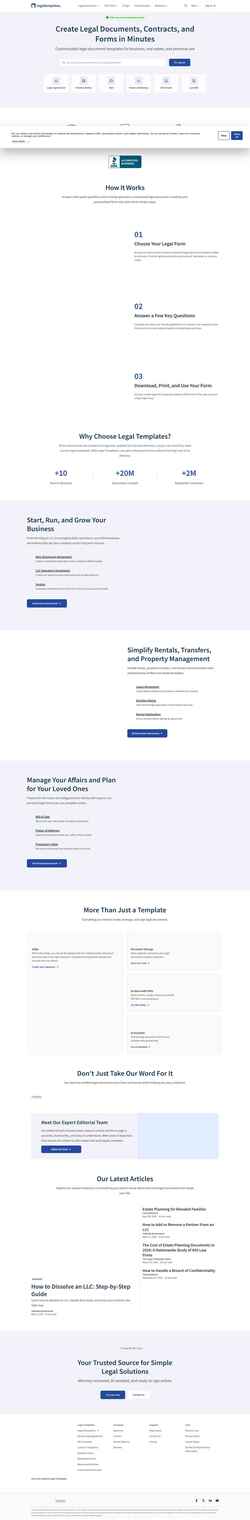 Снимак екрана legaltemplates.net