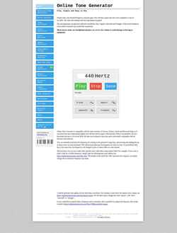 Screenshot onlinetonegenerator.com