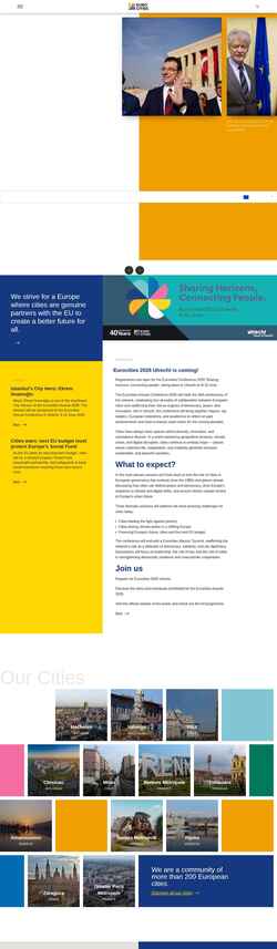 Captura de pantalla eurocities.eu