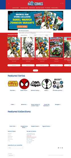 Captura de pantalla thehallofcomics.com