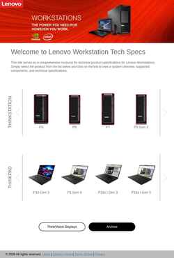 Snímka obrazovky thinkstation-specs.com