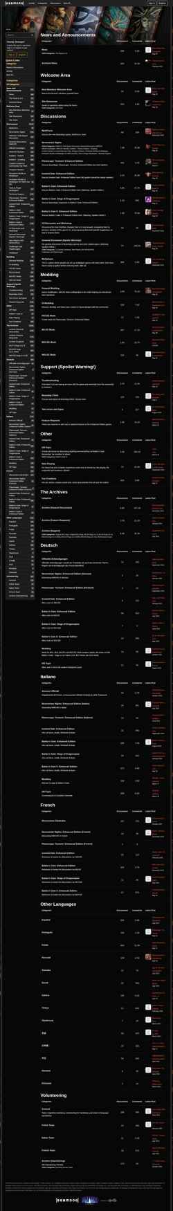 Снимак екрана forums.beamdog.com