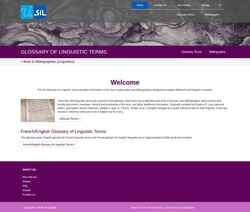 Captura de tela glossary.sil.org