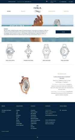 Posnetek zaslona nikawatches.com