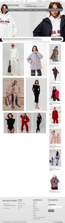 Captura de pantalla famzstore.ru