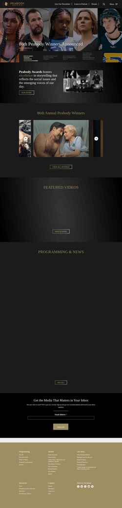 Снимак екрана peabodyawards.com