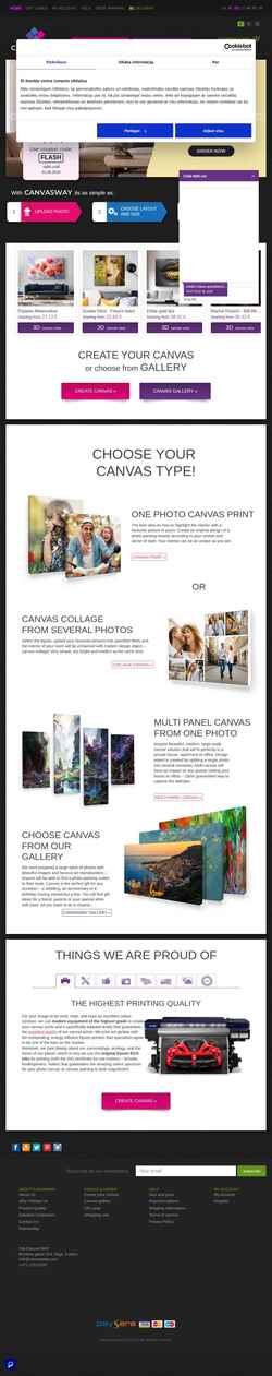 Снимак екрана canvasway.com