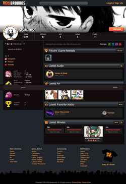 Snímek obrazovky gurumo.newgrounds.com