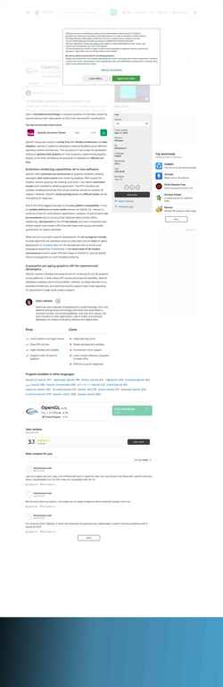 Posnetek zaslona opengl.en.softonic.com