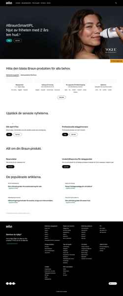 Posnetek zaslona se.braun.com