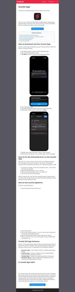 Snímka obrazovky use-scarlet.com