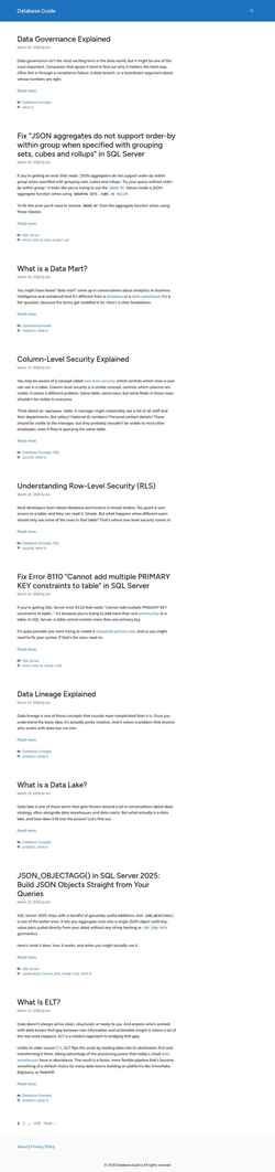 Zrzut ekranu database.guide