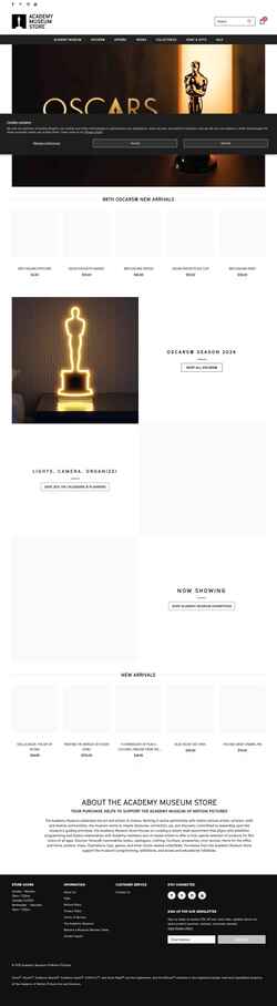 截屏 academymuseumstore.org