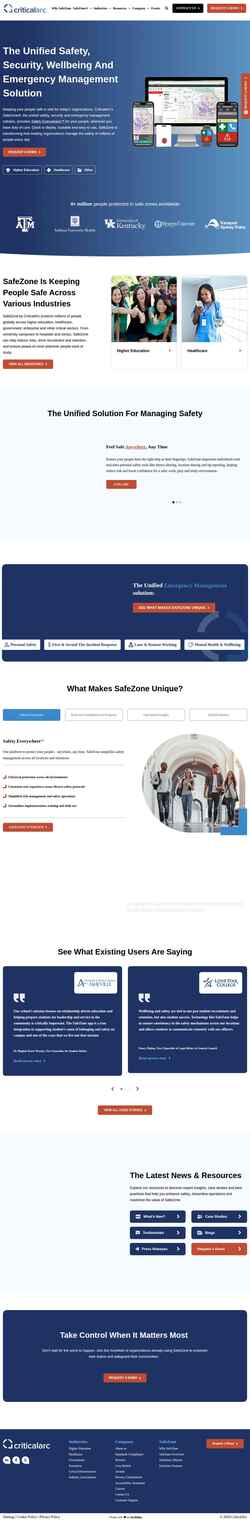 Schermafbeelding criticalarc.com