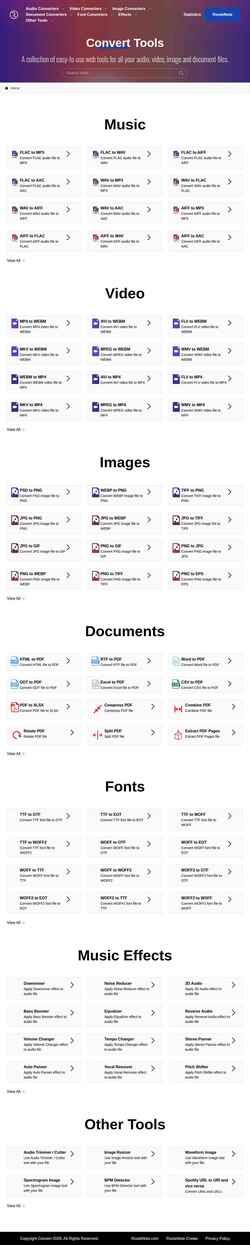 Snímek obrazovky convert.routenote.com