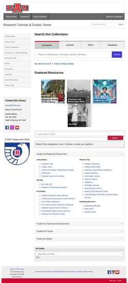 Capture d'écran libguides.astate.edu
