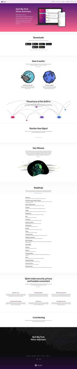 Captura de pantalla tryquiet.org