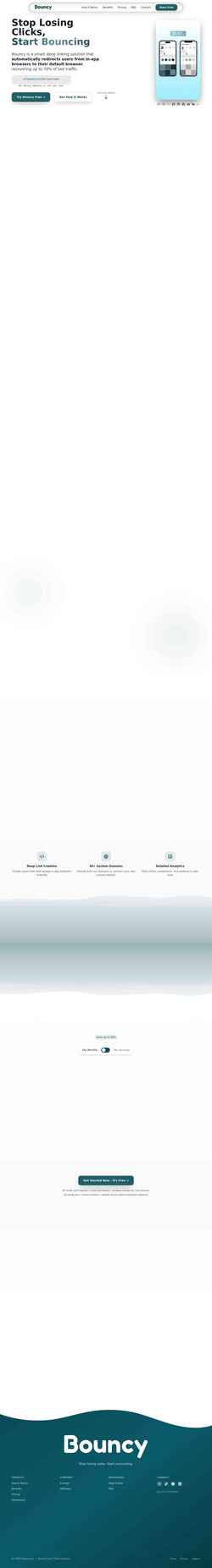 Снимак екрана bouncy.ai