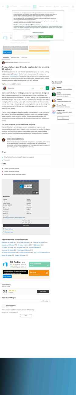 Screenshot 3d-builder.en.softonic.com